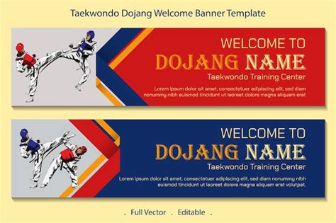 Premium Vector | Karate training center welcome banner template