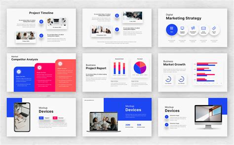 Blue - Business Marketing PowerPoint Template for $17