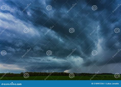 Severe Thunderstorm Clouds, Landscape with Storm Clouds Stock Photo ...