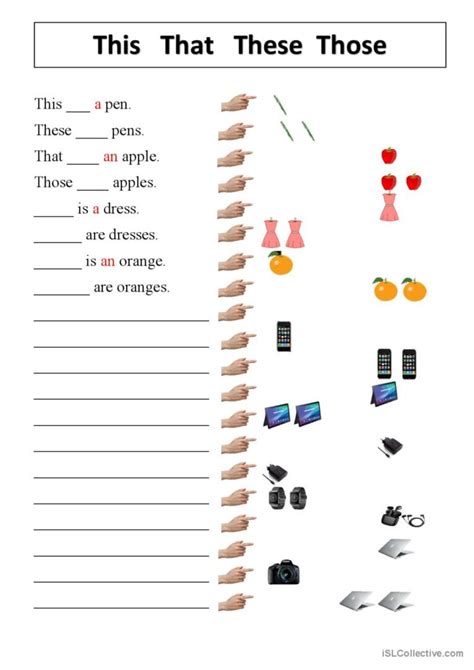 This That These Those Flashcards Esl Worksheet By Xochitsin Images | My XXX Hot Girl