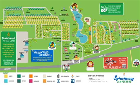 Splashway Campground Map | Texas Campground for RV, Tents & Cabins | Tent site, Campground, Rv ...