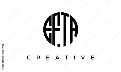 Letters EFTA creative circle logo design vector, 4 letters logo Stock Vector | Adobe Stock