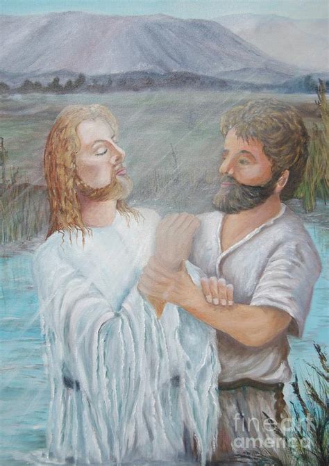 John Baptizing Jesus Painting by Janna Columbus - Fine Art America