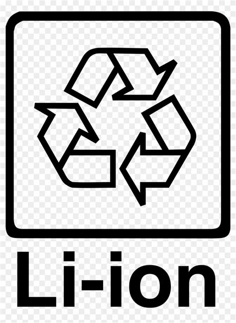 Li Ion Recycle Symbol Clipart (#796921) - PikPng