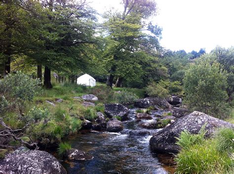 Wild Camping on Dartmoor, Riverside Campsite - Beardown Farm Camping in Devon