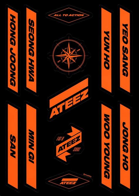 ateez album stickers - Google Search Lock Screen Wallpaper, Kpop ...