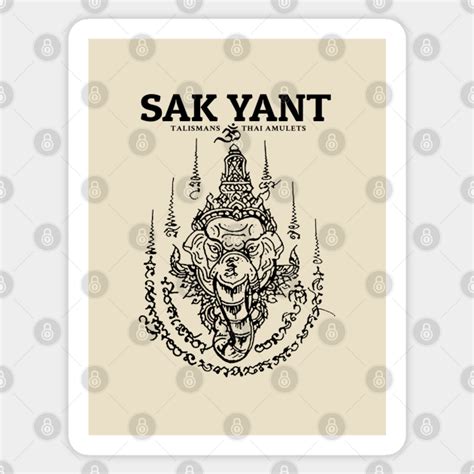 Thai Tattoo Elephant - Sak Yant - Sticker | TeePublic