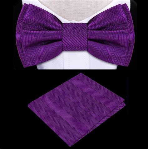 Kids Classy Purple Bow Tie and Pocket Square