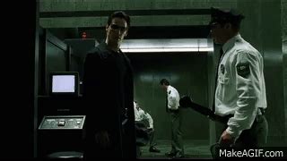 The Matrix: Lobby Shootout on Make a GIF