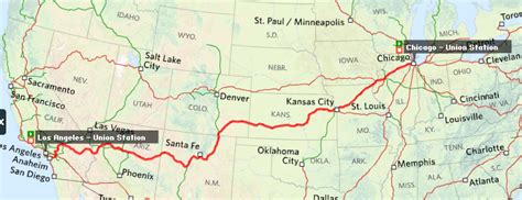 Amtrak Southwest Chief Route Map - Maps For You