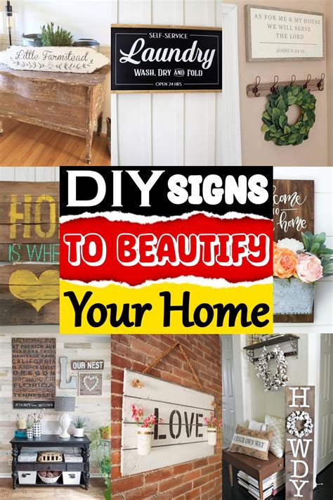 40 DIY Signs To Make For Your Cute Home - DIYnCrafty