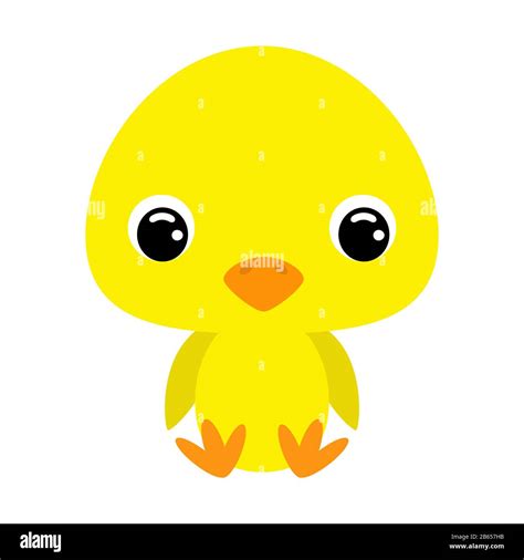 Cute little sitting chicken. Cartoon character for baby print design ...