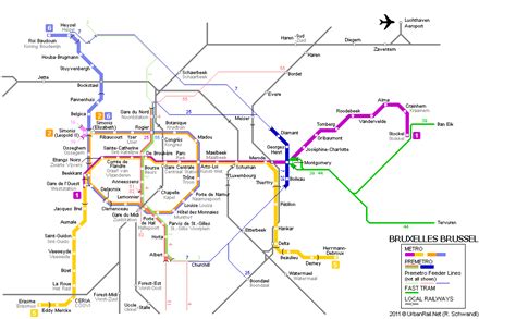 Metro kaart van Brussel | Gedetailleerde plattegrond van de metro - OrangeSmile.com