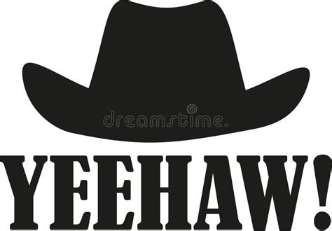 Yeehaw with western hat stock vector. Illustration of pictogram - 107096321