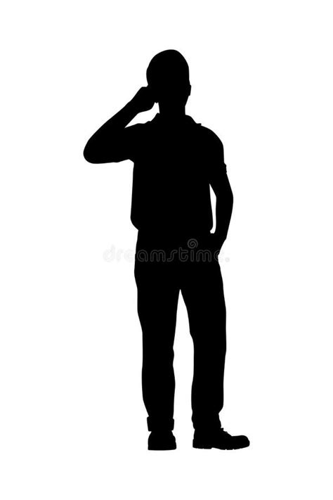 Silhouette Man Holding Phone Vector Stock Illustrations – 484 ...