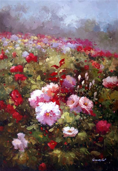 Rose Garden by Graceful - Original Oil Painting | Anazao Galleries