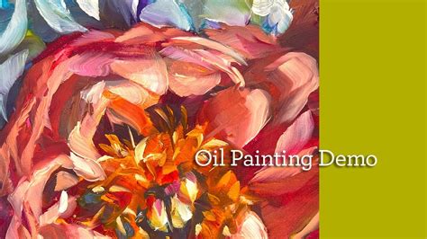 Peony oil painting demo - YouTube