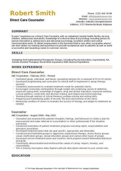 Counselor Resume Template - JerryAlston Blog