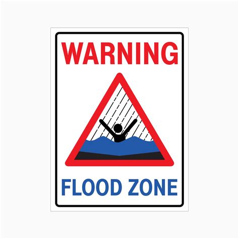 Warning Flood Zone Sign – Durable Flood Risk Sign | GET SIGNS – Get signs