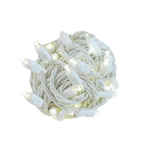 70 Light LED Christmas Mini Light Set, Patio Lights, Warm White, White ...