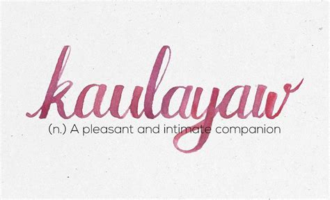 the word kaulayar is written in pink ink on a white paper background