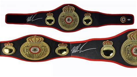 Lot Detail - Mike Tyson RARE Signed WBA Championship Belt (PSA/DNA)