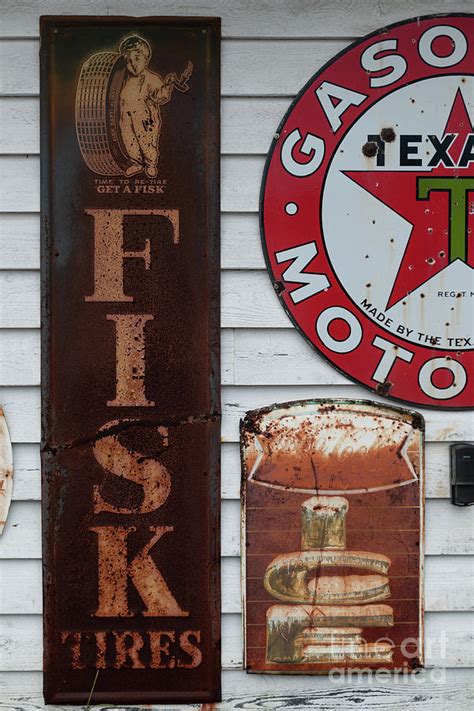 Vintage Metal Fisk Tires Sign Photograph by Dale Powell - Fine Art America