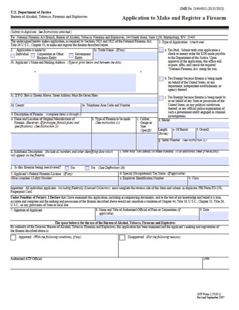 Download Fillable .PDF ATF Form 1 – National Gun Trusts