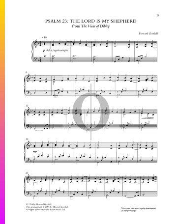 The Lord Is My Shepherd (Howard Goodall) Piano Sheet Music - OKTAV