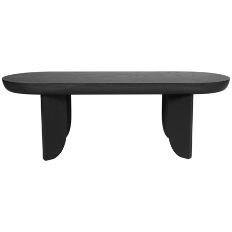 Dish Solid Wood Contemporary Sculptural Carved Coffee Table Extra Large Black For Sale at ...