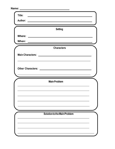 Story Book Template Printable