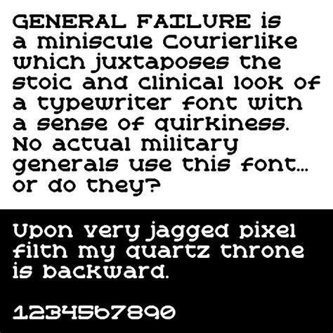 Download General Failure font | fontsme.com