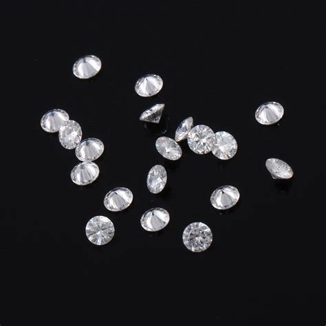 10pcs/ Lot Nearly Colorless Moissanite Loose Stones 0.1ct 3mm DEF Color Round Brilliant Cut Test ...