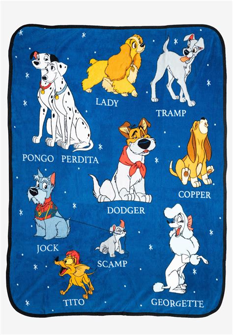 Disney Dogs 46"x60" Plush Throw Blanket, Multi | Woman Within