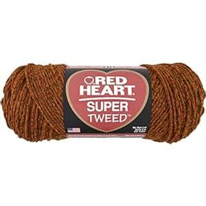 Amazon.com: Coats yarn Red Heart Super Tweed Yarn, Fire