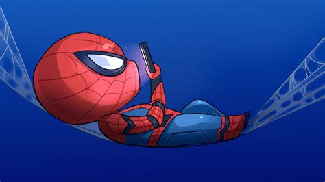 2048x1152 Chibi Spidey 2048x1152 Resolution HD 4k Wallpapers, Images, Backgrounds, Photos and ...