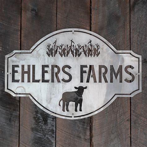 Custom Vintage Metal Farmhouse Sign - Family Name Farm Wall Art – Maker Table