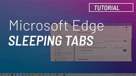 Microsoft Edge: Enable Sleeping Tabs to fix high memory usage and save battery - YouTube