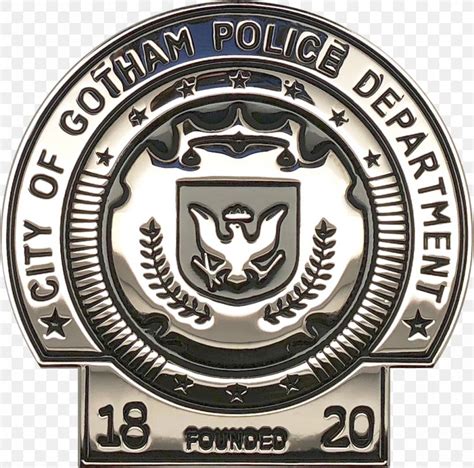 Badge Police Officer Gotham City Police Department Detective, PNG, 1047x1036px, Badge, Brand ...