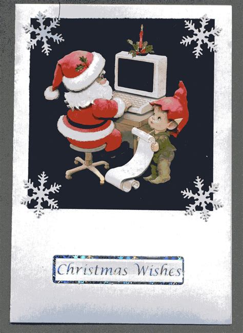 Christmas 3D decoupage card - an ideal theme to send to former work ...