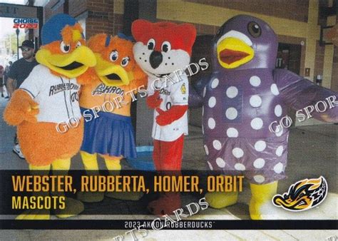 2023 Akron Rubberducks Webster Rubberta Homer Orbit Mascot – Go Sports ...