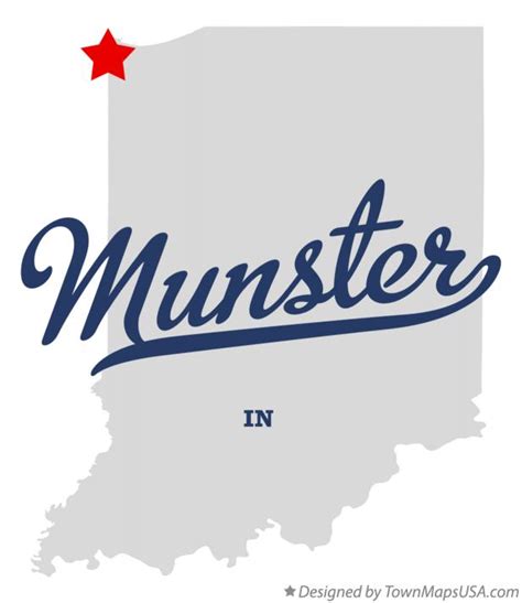 Map of Munster, IN, Indiana