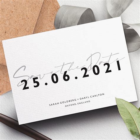 Save the Date Cards Simple Save the Date Stylish Modern | Etsy | Save the date cards, Wedding ...