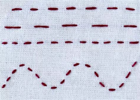 Running stitch and its variations - hand embroidery stitches