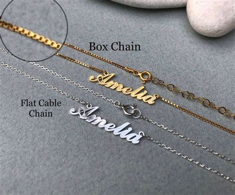 Tiny Amelia Name Necklace Custom Name Necklace Custom Name - Etsy