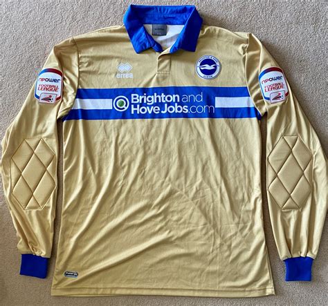 Brighton & Hove Albion Goalkeeper football shirt 2011 - 2013. Sponsored ...