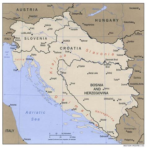 Large political map of Western Balkans with major cities – 2001 ...