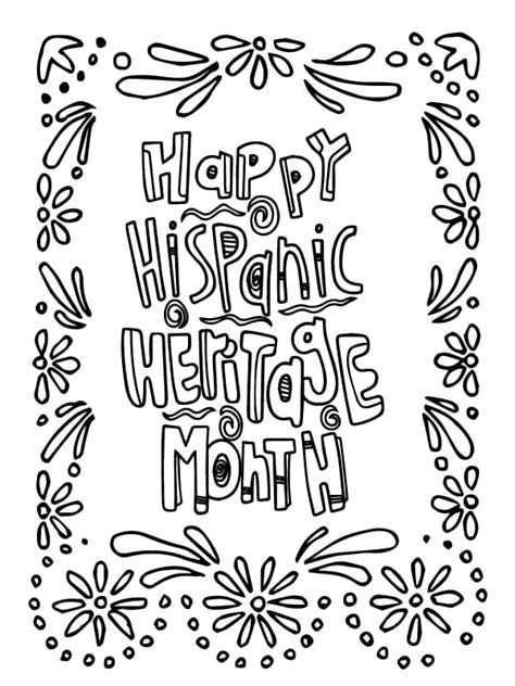 Hispanic Heritage Month - Sheet 5 coloring page - Download, Print or Color Online for Free