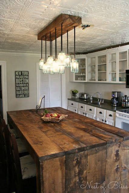 DIY rustic kitchen island overhead lighting | Lamps | Pinterest