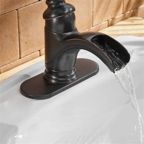 BWE Waterfall Single Handle Bathroom Sink Faucet Oil Rubbed Bronze Deck Mount | eBay